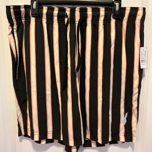 PLAYBOY by PacSun Men’s Black and White Striped Swim Trunks NWT